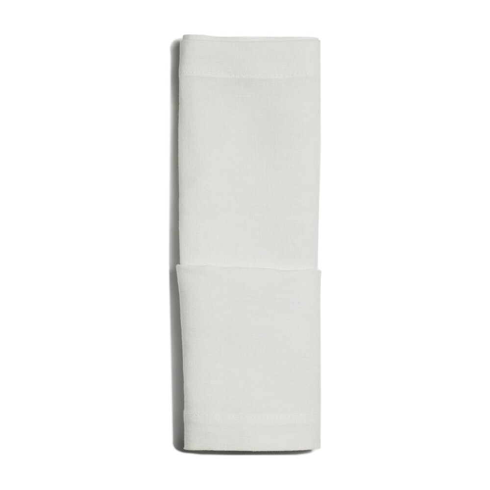Ivory French flax linen napkin.
